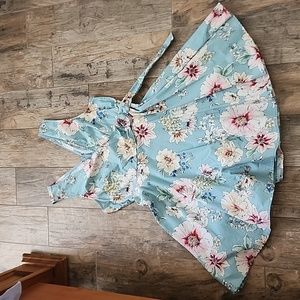 Bailey blue large dress, sleeveless, floral